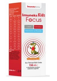 Imuneks Kids Focus Bitki Ekstralar Çocuk Vitamin 150 ml