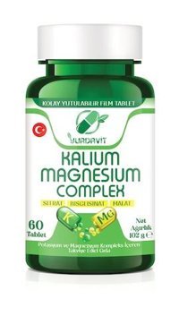 Yurdavit Kalium Magnesium Complex Aromasız Yetişkin Vitamin 60 Tablet