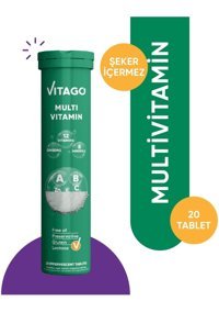 Vitago Multivitamin Ginseng Aromasız Yetişkin Vitamin 20 Tablet