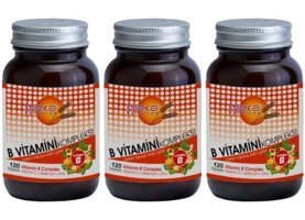 Meka Nutrition B Complex Vitamin C Selenium Aromasız Yetişkin Vitamin 3x120 Tablet