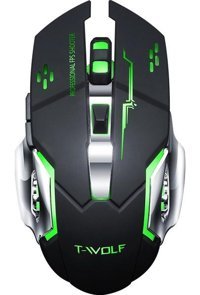 T-wolf Q13 RGB Ergonomik Makrolu Kablolu Siyah Optik Gaming Mouse