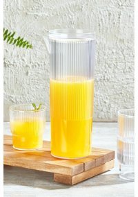 Morlimon Akrilik 1.1 lt Kapaklı Sürahi Şeffaf