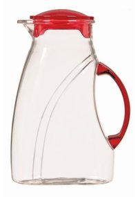 Herevin Plastik 1 lt Kapaklı Sürahi Kırmızı