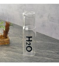 Morlimon Cam 600 ml Kapaklı Sürahi Siyah