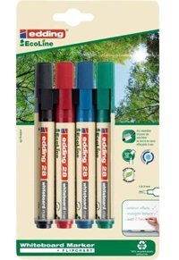 Edding Ecoline 4 Adet Doldurulabilir Silinebilir Çok Renkli Tahta Kalemi