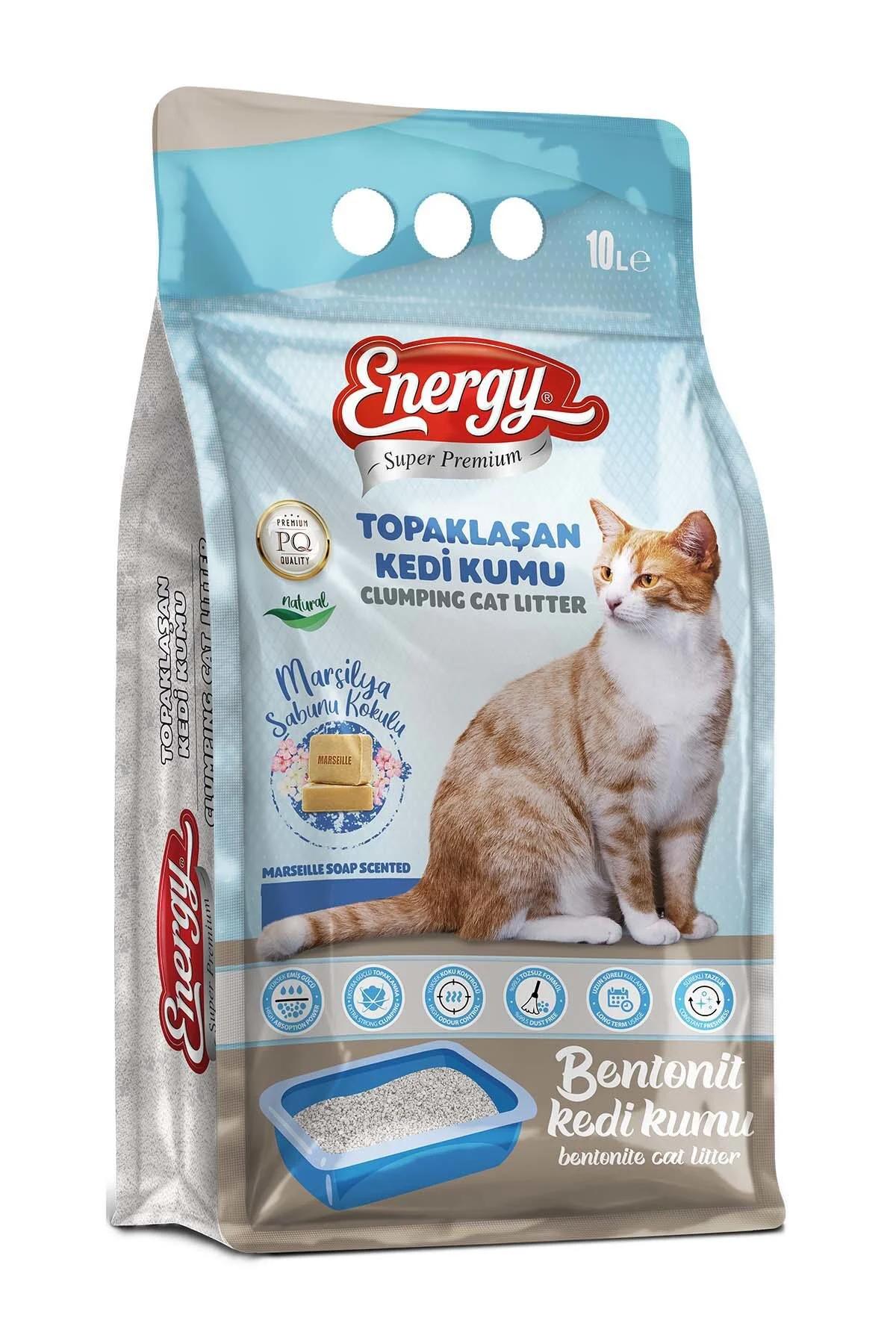 Energy Topaklanan İnce Taneli Bentonit Kedi Kumu 10 lt