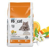 Rocat Portakal Kokulu Topaklanan İnce Taneli Bentonit Kedi Kumu 10 lt