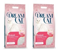 Dream Cat Baby Powder Topaklanan İnce Taneli Bentonit Kedi Kumu 2x10 lt