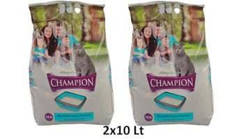 Champion Marsilya Sabunu Kokulu Topaklanan İnce Taneli Bentonit Kedi Kumu 10 lt