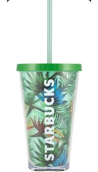 Starbucks Plastik 473 ml Termos Yeşil
