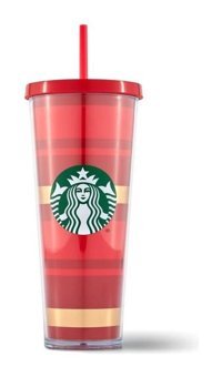 Starbucks Plastik 710 ml Termos Kırmızı