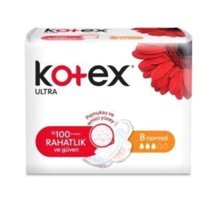 Kotex Active Organik Antialerjik Orta Normal 8'li Hijyenik Ped 1 Adet