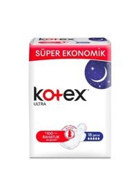 Kotex Organik Antialerjik Orta Gece 18'li Hijyenik Ped 1 Adet