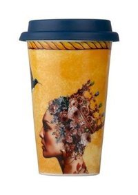 Lucky Art Hannah Bone Latte Mug Lyeg 214 Porselen 300 ml Termos Çok Renkli