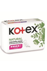 Kotex Natural Organik Antialerjik İnce Uzun 7'li Hijyenik Ped 24 Adet