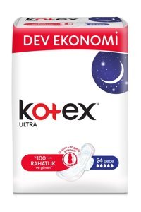 Kotex Dev Eko Organik Antialerjik Orta Gece 24'lü Hijyenik Ped 1 Adet