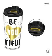 Tmall Home Mug Beatiful 440Cc Akrilik 440 ml Outdoor Termos Beyaz