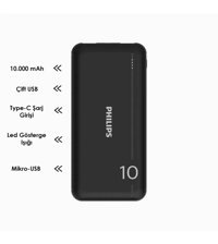Philips DLP1810NB 10000 mAh Powerbank Siyah