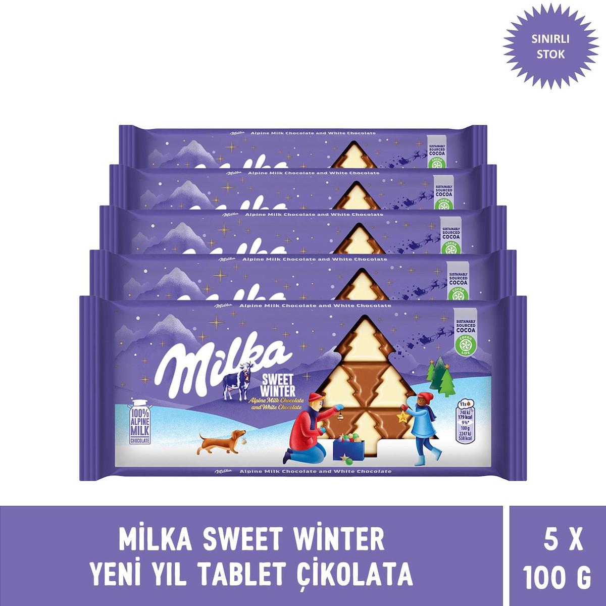 Milka Tablet Çikolata 5x100 gr