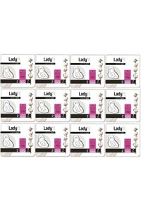 Lady Fit Pamuk Organik Antialerjik Orta Uzun 7'li Hijyenik Ped 12 Adet