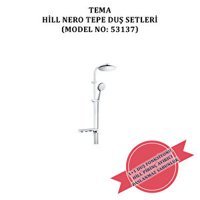 Tema 53136 Yağmurlama Sürgülü Mafsallı Duş Seti
