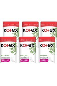 Kotex Natural Organik Antialerjik Orta Uzun 16'lı Hijyenik Ped 6 Adet