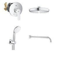 Grohe Bau Ankastre Yağmurlama Sürgülü Mafsallı Duş Seti