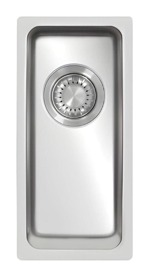 Ukinox ME 170 170 mm Damlalıksız Çok Yönlü Tek Gözlü Dikdörtgen Orta Paslanmaz Çelik Eviye İnox