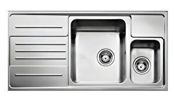 Teka Stage 60 500 mm Damlalıklı Tezgah Üstü 1.5 Gözlü Dikdörtgen Sol Paslanmaz Çelik Eviye Gri