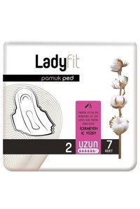 Lady Fit Pamuk Organik Antialerjik Orta Uzun 7'li Hijyenik Ped 1 Adet