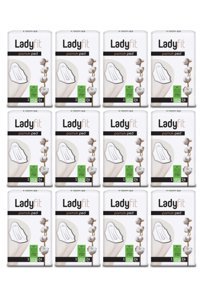 Lady Fit Pamuk Organik Antialerjik Orta Normal 24'lü Hijyenik Ped 12 Adet