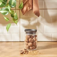 Emsan New Glass 1 Parça Silindir - Yuvarlak Cam Saklama Kabı 1 lt