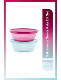 Tupperware 2 Parça Yuvarlak Plastik Saklama Kabı 2x600 ml