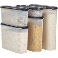 Tupperware 5 Parça Dikdörtgen-Oval Plastik Saklama Kabı