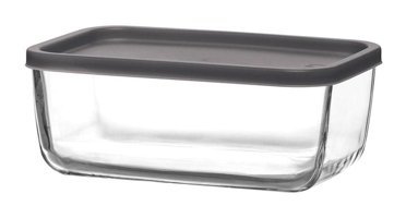 Lav Cube 1 Parça Dikdörtgen Cam Saklama Kabı 1.1 lt