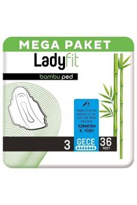 Lady Fit Bambu Organik Antialerjik İnce Gece 36'lı Hijyenik Ped 1 Adet