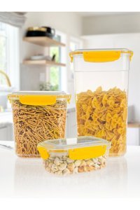 Rembox 3 Parça Dikdörtgen - Silindir Plastik Saklama Kabı