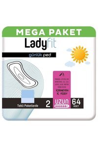 Lady Fit Organik Antialerjik İnce Uzun 64'lü Hijyenik Ped 1 Adet