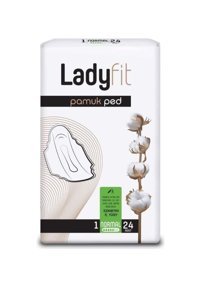 Lady Fit Pamuk Organik Antialerjik Orta Normal 24'lü Hijyenik Ped 1 Adet