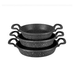 Dmp Marshomewares Essenso 3 Parça Döküm - Granit Tencere ve Tava Seti