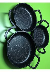Essenso Granit 3 Parça Granit Tencere ve Tava Seti