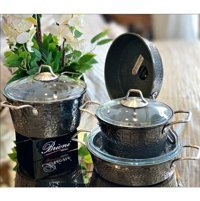 Brioni Platinium 7 Parça Granit Tencere ve Tava Seti
