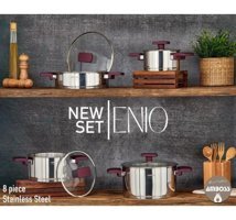 Amboss 8637 8 Parça Çelik Tencere Seti