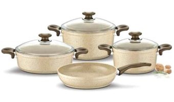 Gülsan Safran 7 Parça Granit Tencere Seti