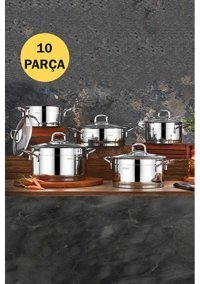 Kahramanlar 2020 10 Parça Çelik Tencere Seti