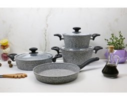 Evita Eco Bio 7 Parça Granit Tencere Seti