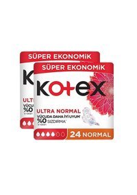 Kotex Organik Antialerjik Orta Normal 24'lü Hijyenik Ped 2 Adet