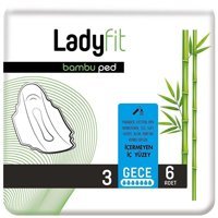 Lady Fit Bambu Organik Antialerjik İnce Gece 6'lı Hijyenik Ped 1 Adet