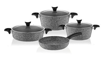 Taç Mastercook 7 Parça Granit Tencere ve Tava Seti