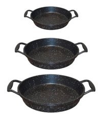 Polenta Döküm Granit 3 Parça Döküm - Granit Tencere ve Tava Seti